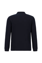 Tünd Dəniz Yarım Turtlenock Adi Fit Fermuarlı Naxışlı Sweatshirt