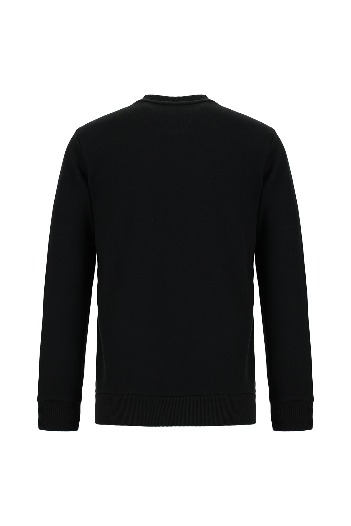 Qara Crew Neck Adi Fit Pambıq Naxışlı Sweatshirt