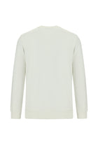 Ekru Crew Neck Adi Fit Pambıq Naxışlı Sweatshirt