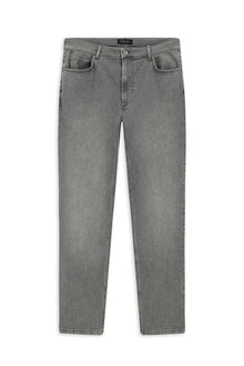 Orta Boz 4 damcı rahatlayan likra denim şalvar