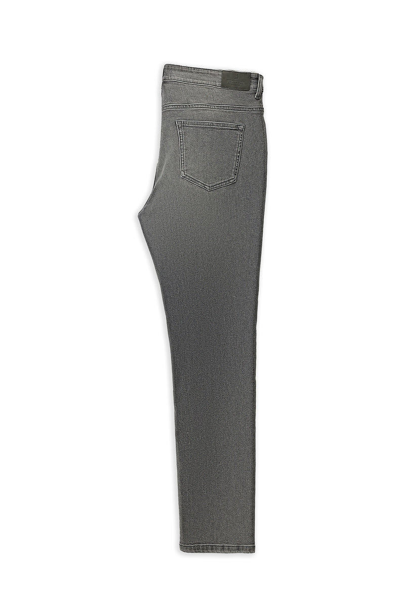 Orta Boz 4 damcı rahatlayan likra denim şalvar