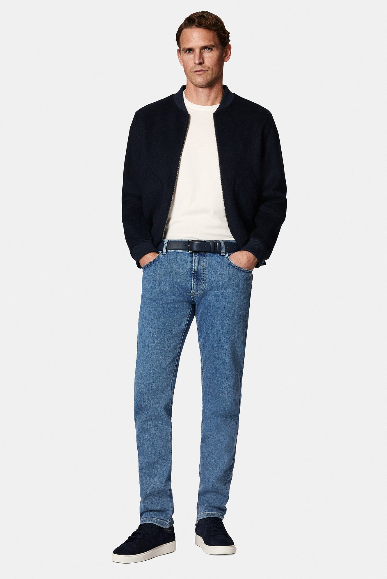 Solğun Mavi 6 damcı Adi Fit Standart Kəsimli Likra Denim Şalvar