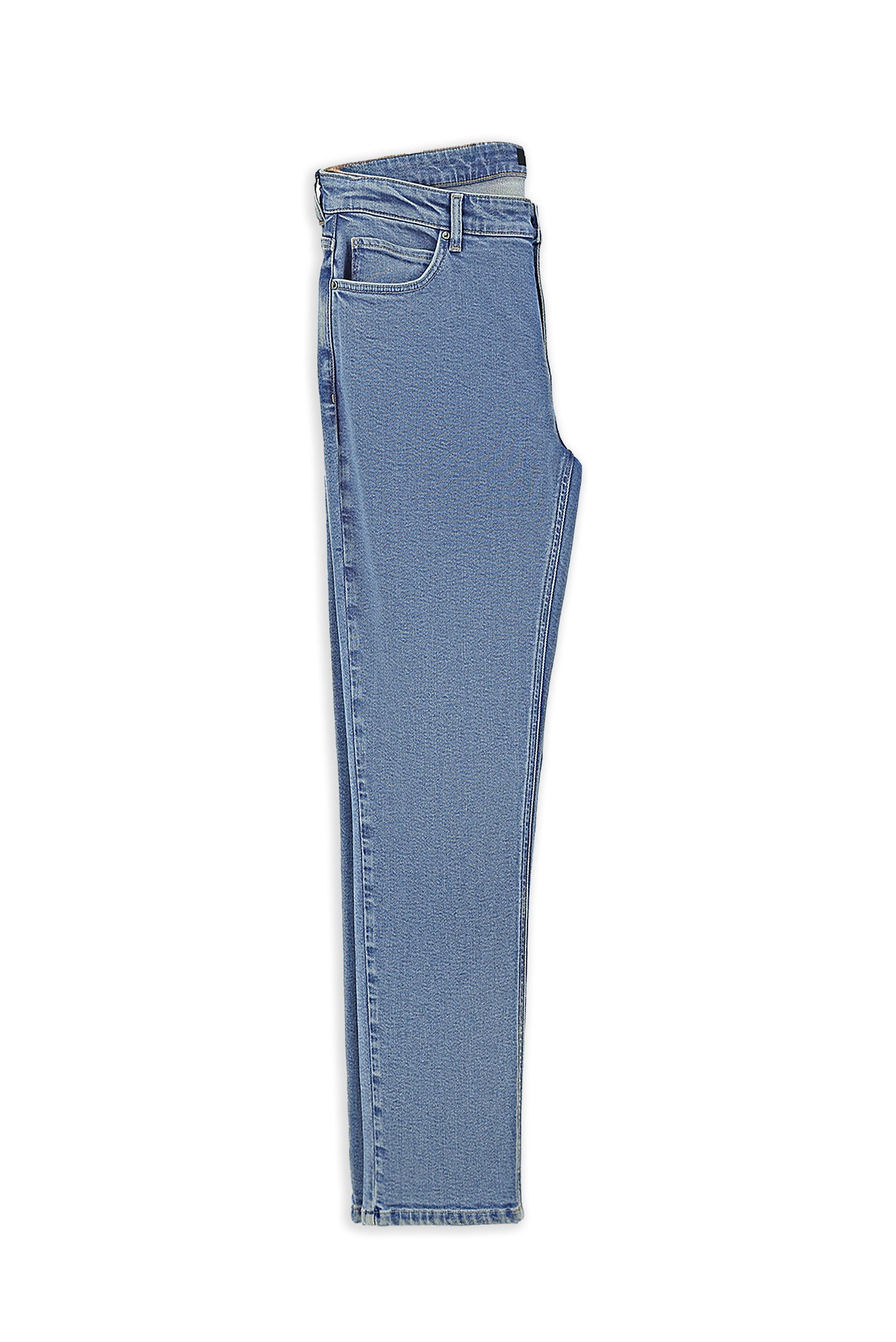 Solğun Mavi 6 damcı Adi Fit Standart Kəsimli Likra Denim Şalvar
