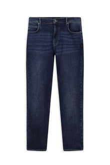 Tünd Mavi 6 damcı Adi Fit Standart Kəsimli Likra Denim Şalvar