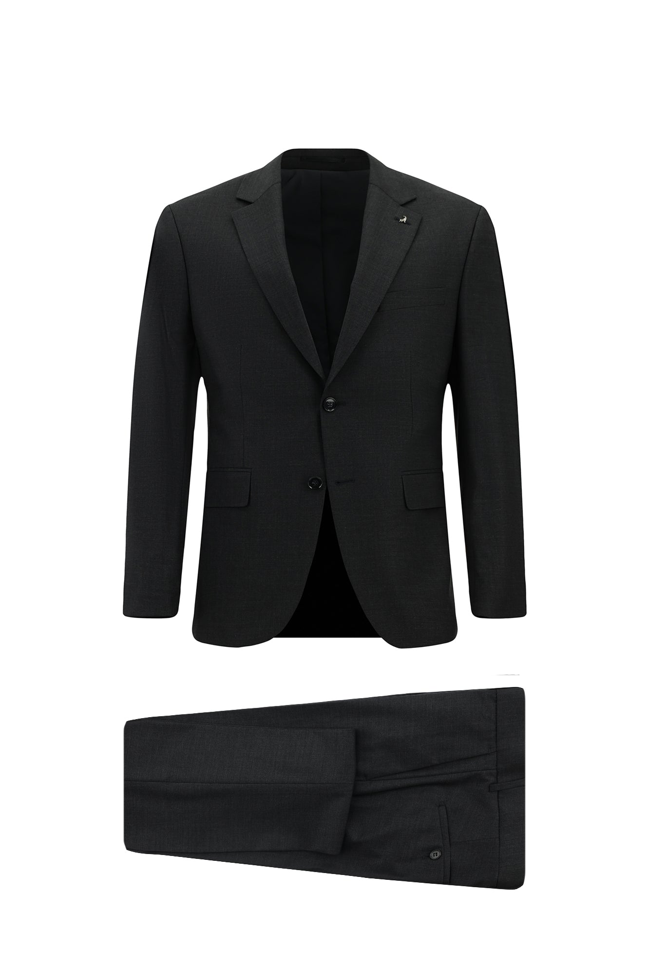 Dumanlı 7 Drop Slim Fit Dar Kəsilmiş Flex Kostyum Yun Kostyum Çanta ilə