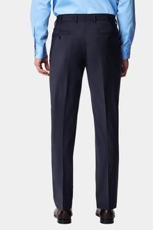 Tünd Dəniz 7 Drop Slim Fit Dar Kəsilmiş Yun Kostyum