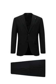 Qara 7 Drop Slim Fit Dar Kəsilmiş Yun Kostyum