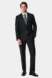 Qara 7 Drop Slim Fit Dar Kəsilmiş Yun Kostyum
