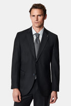 Qara 7 Drop Slim Fit Dar Kəsilmiş Yun Kostyum