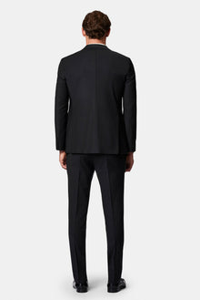 Qara 7 Drop Super Slim Fit Əlavə Dar Kəsilmiş Yun Kostyum
