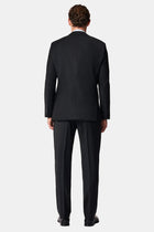 Qara 7 Drop Super Slim Fit Əlavə Dar Kəsilmiş Yun Kostyum