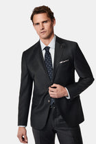 Tünd Antrasit 7 Drop Slim Fit Dar Kəsilmiş Yun Kostyum