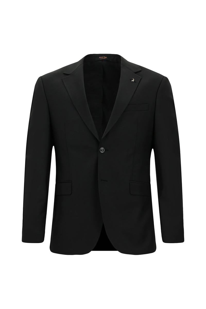 Qara 7 Drop Super Slim Fit Əlavə Dar Kəsilmiş Yun Kostyum