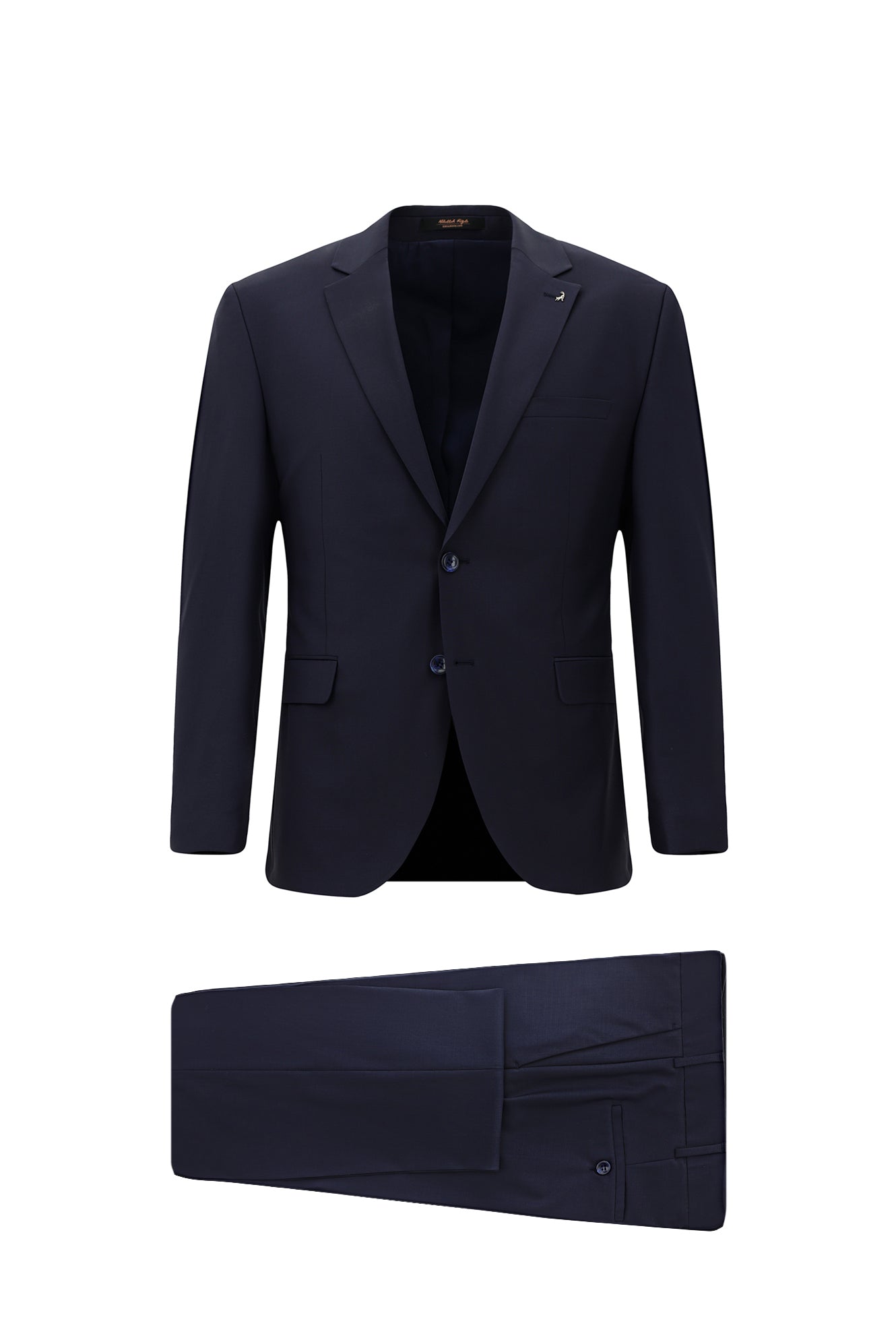 Açıq Dəniz Mavisi 7 Drop Slim Fit Dar Kəsilmiş Yun Kostyum