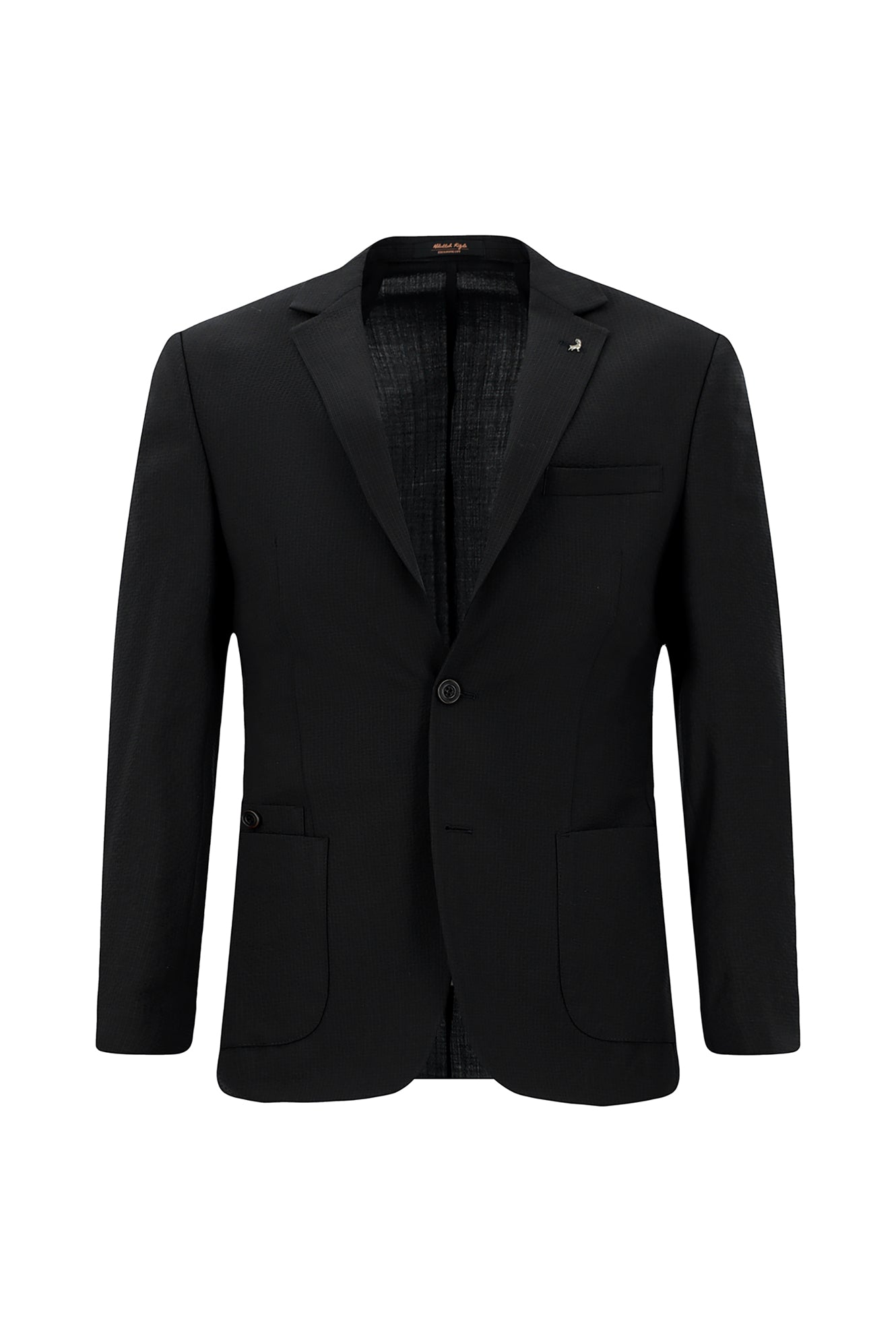 Qara 7 damcı Super Slim Fit Əlavə Dar Kəsilmiş Yun Damalı Elastik Bel İpli Vafli Kostyum