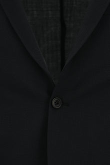 Qara 7 damcı Super Slim Fit Əlavə Dar Kəsilmiş Yun Damalı Elastik Bel İpli Vafli Kostyum