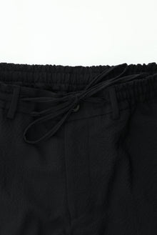 Qara 7 damcı Super Slim Fit Əlavə Dar Kəsilmiş Yun Damalı Elastik Bel İpli Vafli Kostyum