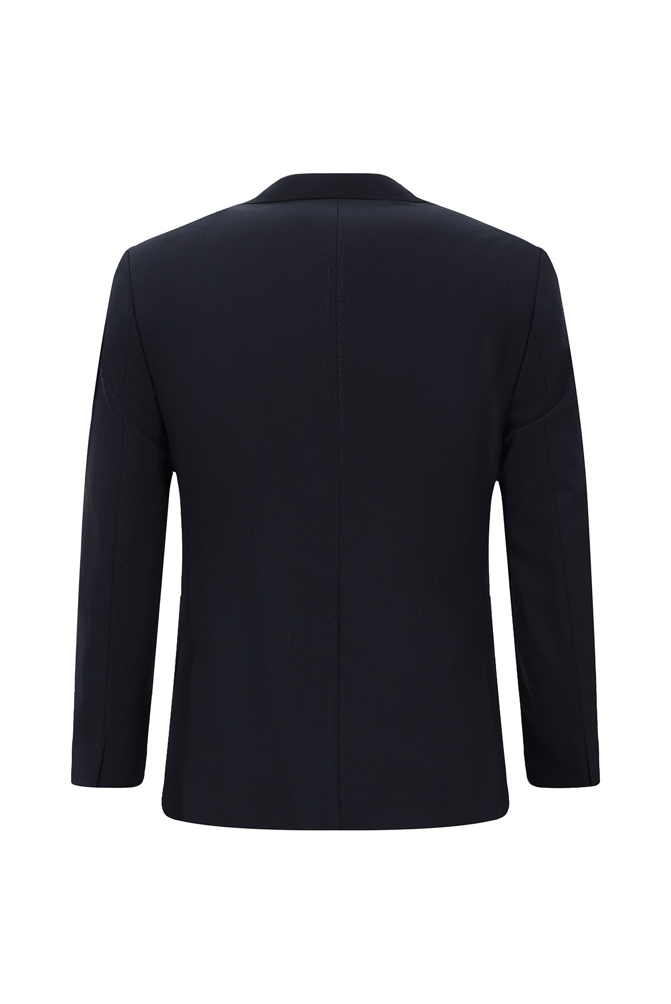 Tünd Dəniz 7 damcı Super Slim Fit Əlavə Dar Kəsilmiş Yun Damalı Elastik Bel İpli Vafli Kostyum
