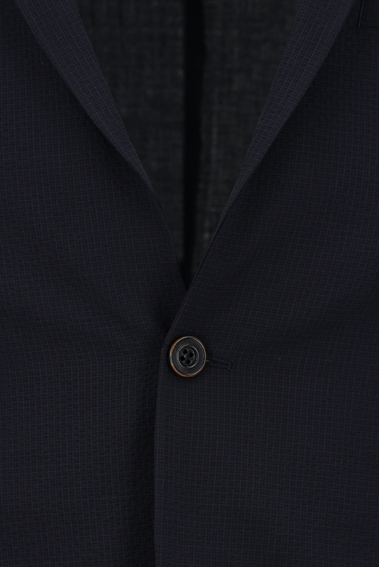 Tünd Dəniz 7 damcı Super Slim Fit Əlavə Dar Kəsilmiş Yun Damalı Elastik Bel İpli Vafli Kostyum