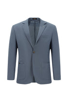 Açıq Mavi 7 damcı Super Slim Fit Əlavə Dar Kəsilmiş Yun Damalı Elastik Bel İpli Vafli Kostyum