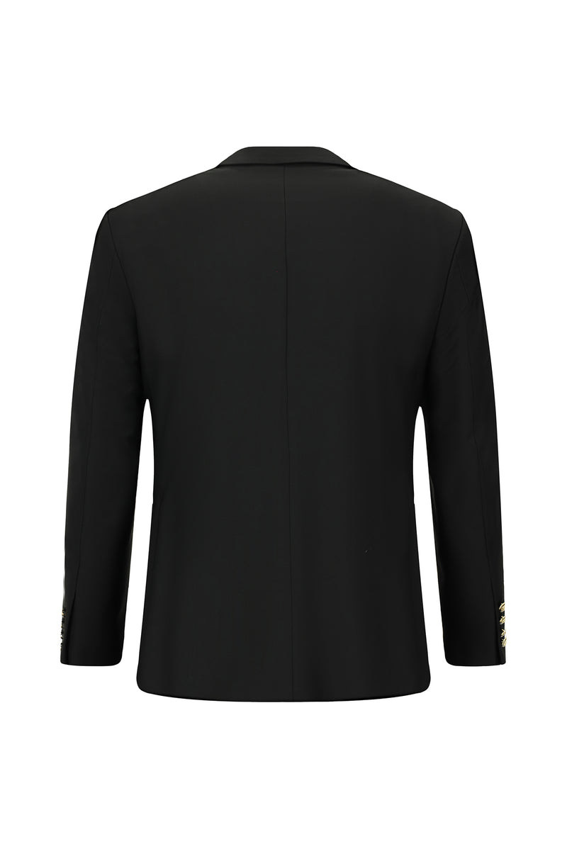 Qara 7 damcı incə uyğun dar kəsimli yun blazer gödəkçə