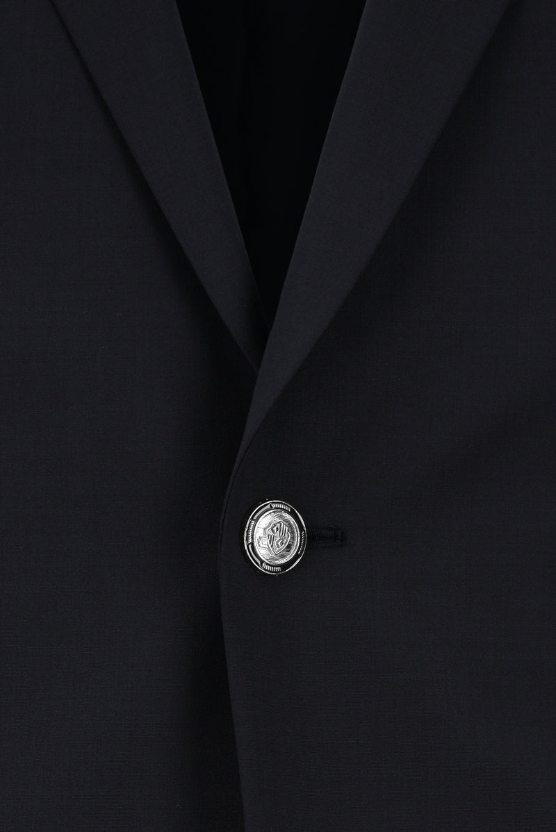 Tünd Dəniz 4 damcı rahat formalı yun blazer gödəkçə