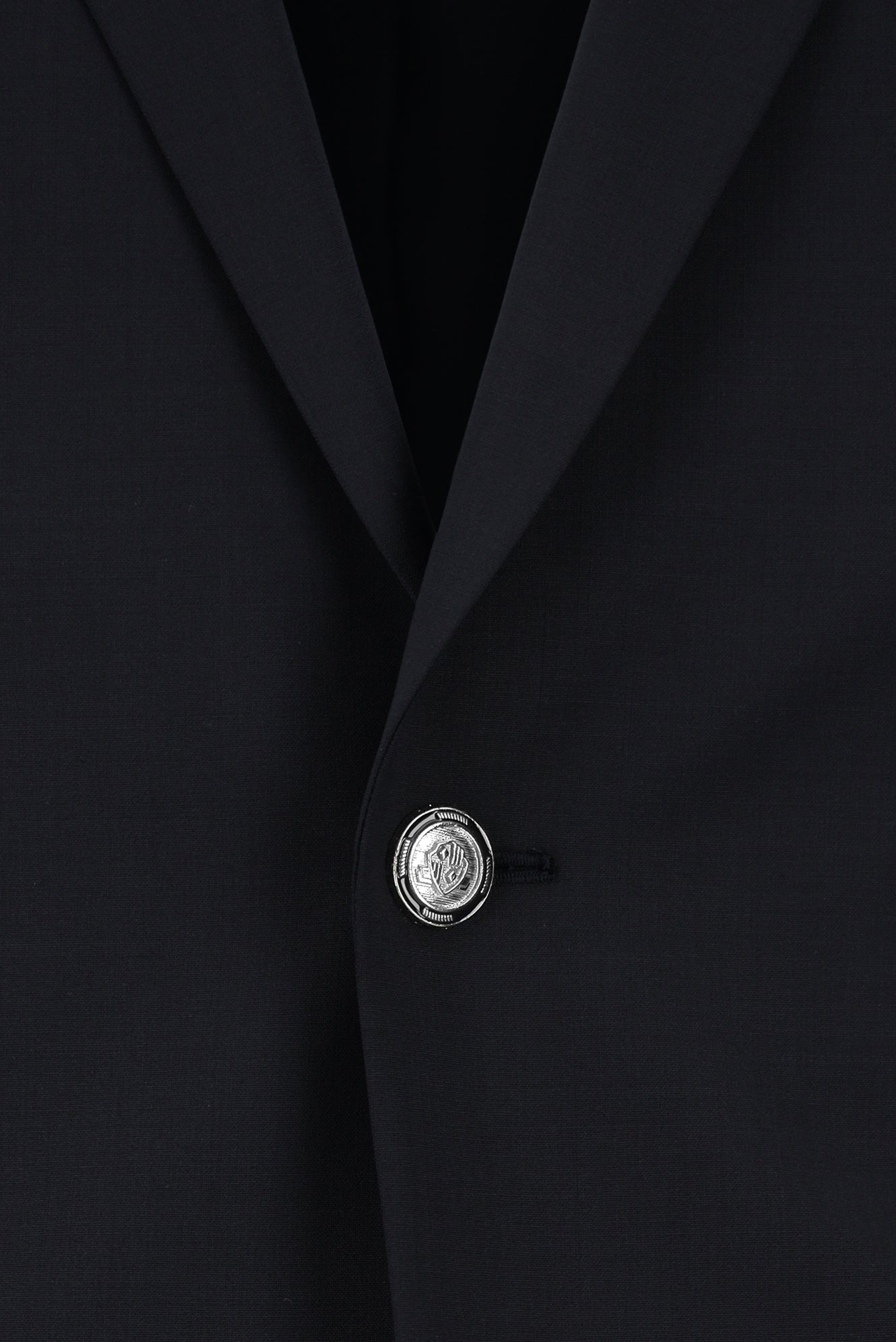 Tünd Dəniz 6 damcı Adi Uyğun Standart Kəsilmiş Yun Blazer Gödəkçə