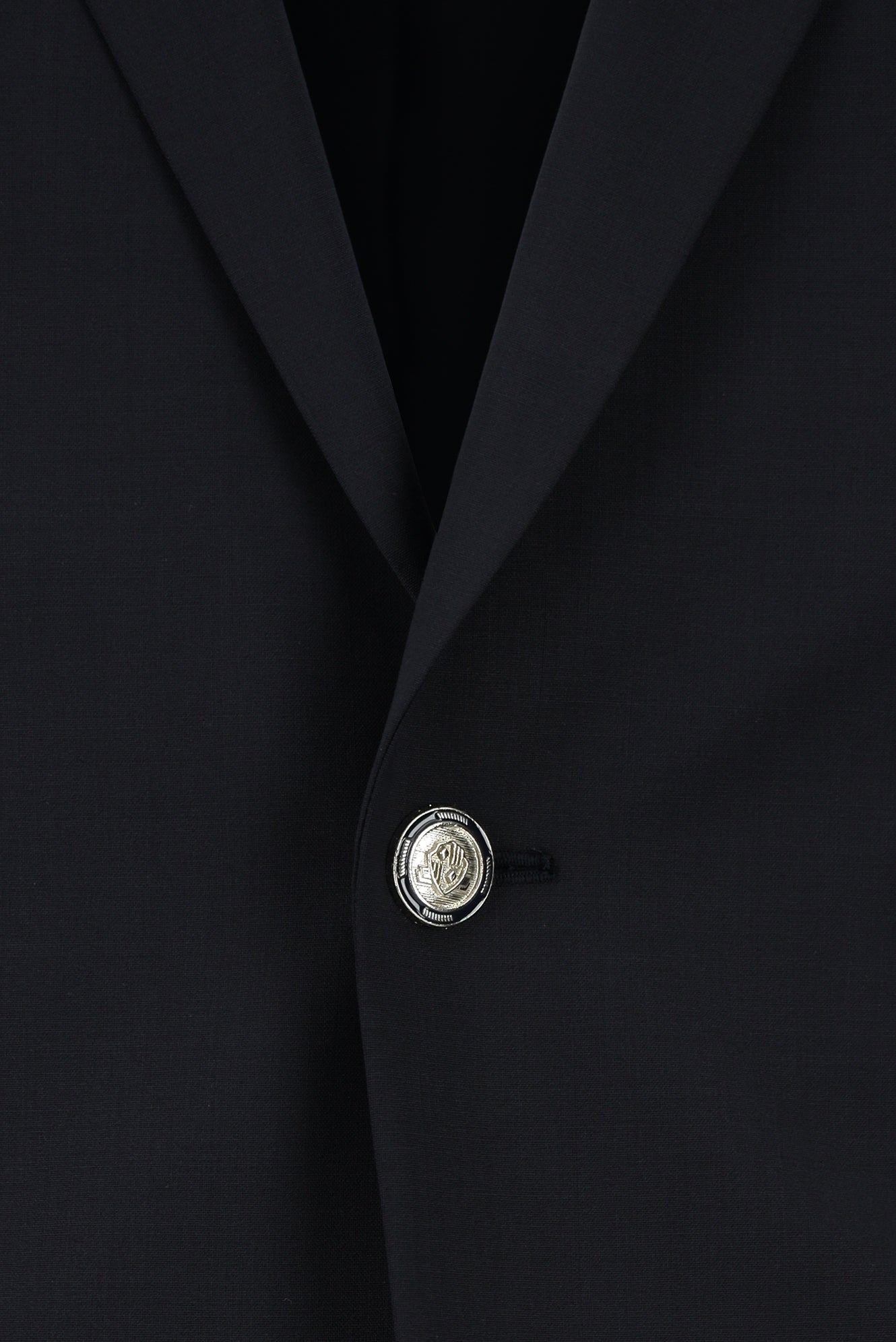 Tünd Dəniz 6 damcı Adi Uyğun Standart Kəsilmiş Yun Blazer Gödəkçə