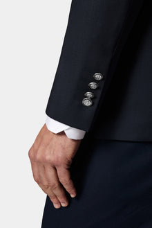 Tünd Dəniz 4 damcı rahat formalı yun blazer gödəkçə