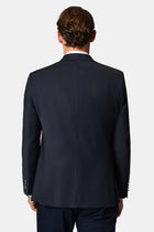 Tünd Dəniz 4 damcı rahat formalı yun blazer gödəkçə
