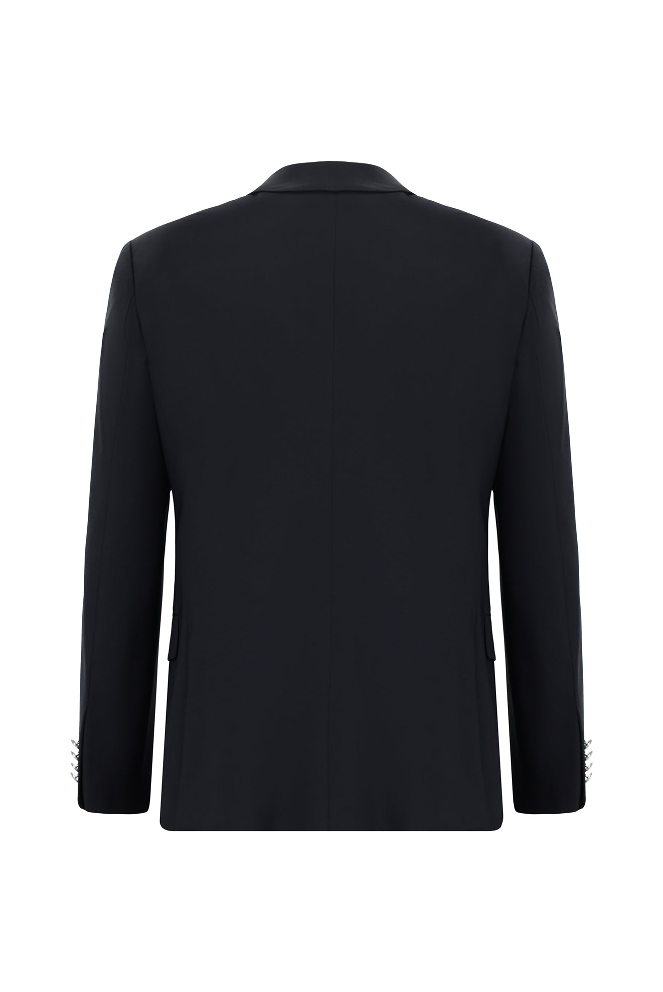 Tünd Dəniz 6 damcı Adi Uyğun Standart Kəsilmiş Yun Blazer Gödəkçə