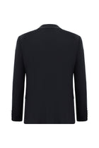 Tünd Dəniz 6 damcı Adi Uyğun Standart Kəsilmiş Yun Blazer Gödəkçə