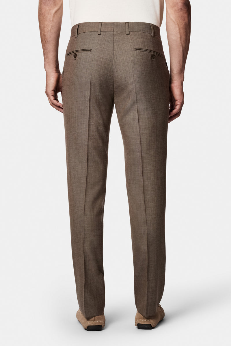 Tünd Vizon 7 Drop İncə Uyğun Dar Kəsimli Düz Yun Klassik Parça Şalvar