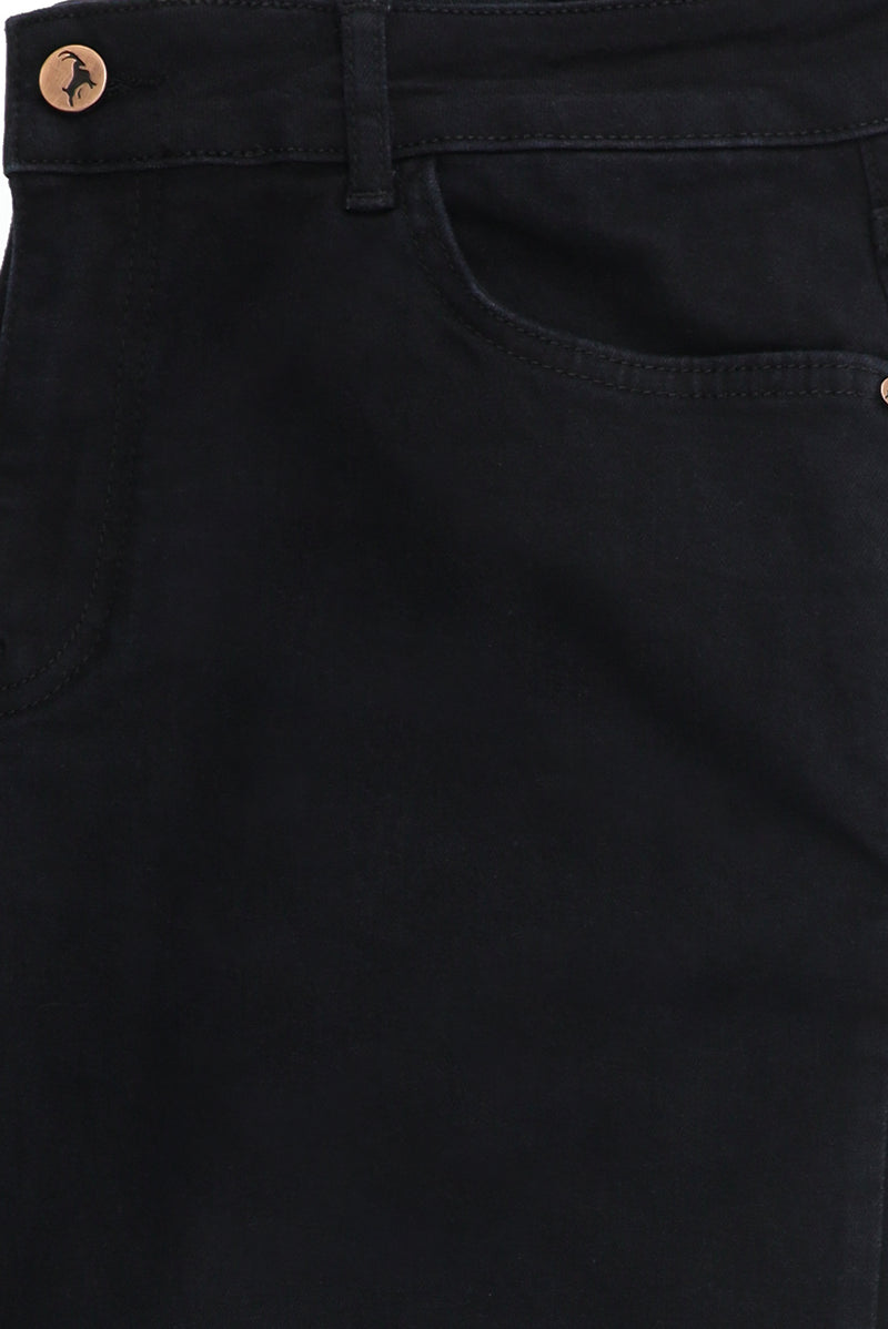 Tünd Dəniz 6 damcı Adi Fit Standart Kəsimli Likra Denim Şalvar