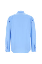 Tünd Mavi Uzunqollu klassik cibli, ütüsüz, atlaz pambıq köynək