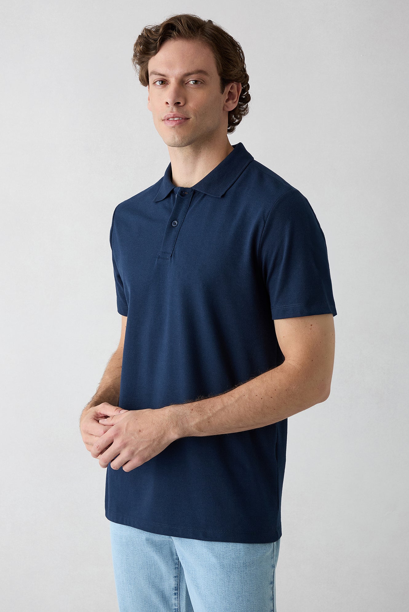 Orta Boz Uzun Kol Regular Fit Non Iron Saten Klasik Pamuk Gömlek