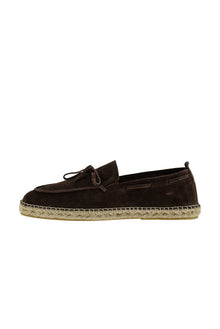 Orta Qəhvəyi Zamşa Espadrille Dəri Ayaqqabılar