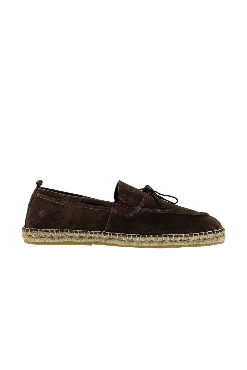Orta Qəhvəyi Zamşa Espadrille Dəri Ayaqqabılar