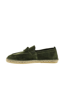 Orta Xaki Zamşa Espadrille Dəri Ayaqqabılar