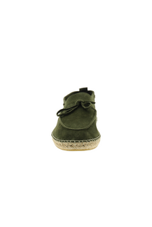 Orta Xaki Zamşa Espadrille Dəri Ayaqqabılar