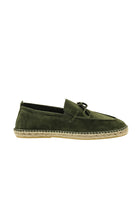 Orta Xaki Zamşa Espadrille Dəri Ayaqqabılar