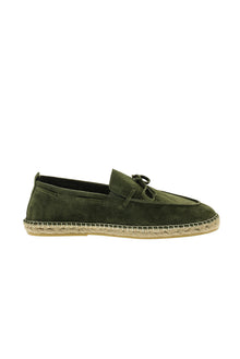 Orta Xaki Zamşa Espadrille Dəri Ayaqqabılar