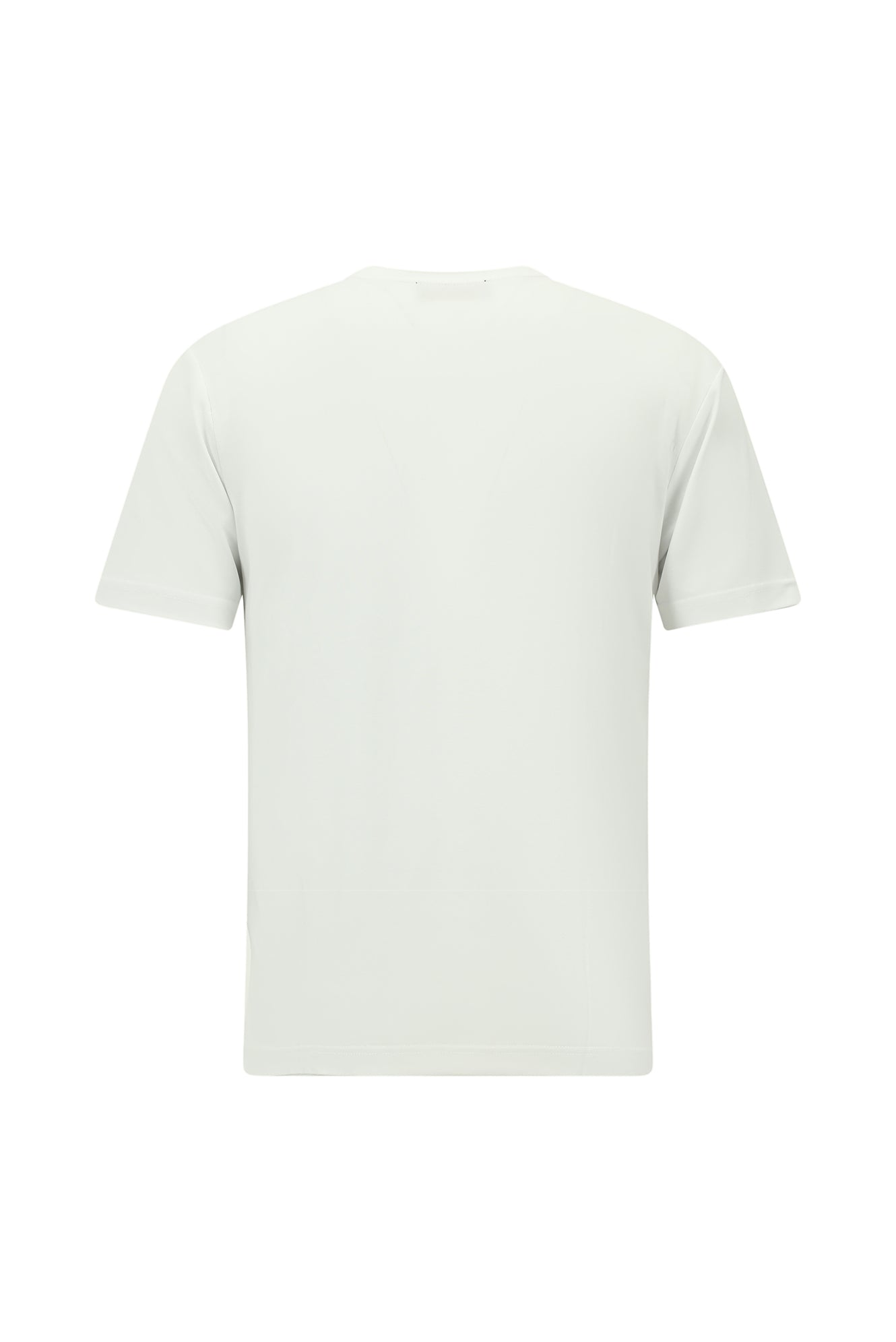 Sınıq Ağ Crew Neck Slim Fit naxışlı futbolka