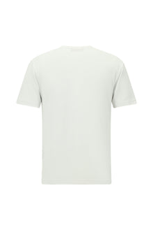 Sınıq Ağ Crew Neck Slim Fit naxışlı futbolka