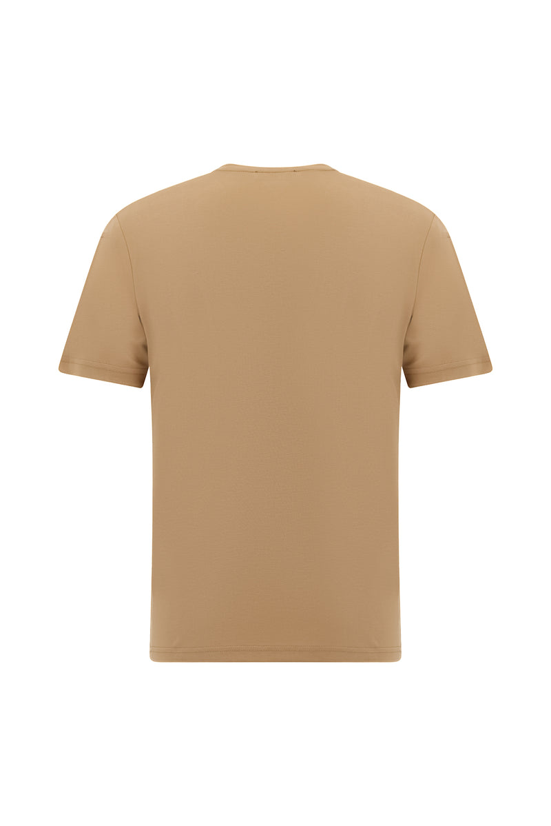 Taba Crew Neck Slim Fit naxışlı futbolka