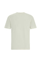 Sınıq Ağ Crew Neck Slim Fit Dar Kəsik Naxışlı Merserizə Pambıq Futbolka
