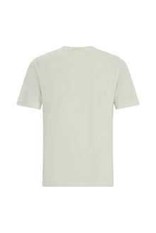 Sınıq Ağ Crew Neck Slim Fit Dar Kəsik Naxışlı Merserizə Pambıq Futbolka