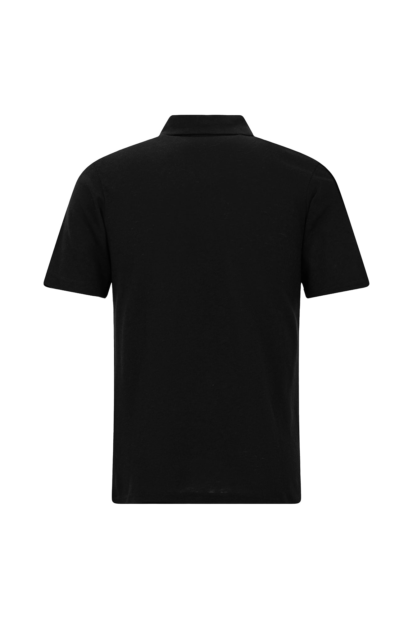 Qara Nazik Fit Naxışlı Pambıq Lyocell Polo Yaxalıqlı Futbolka