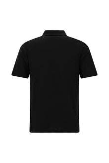 Qara Nazik Fit Naxışlı Pambıq Lyocell Polo Yaxalıqlı Futbolka
