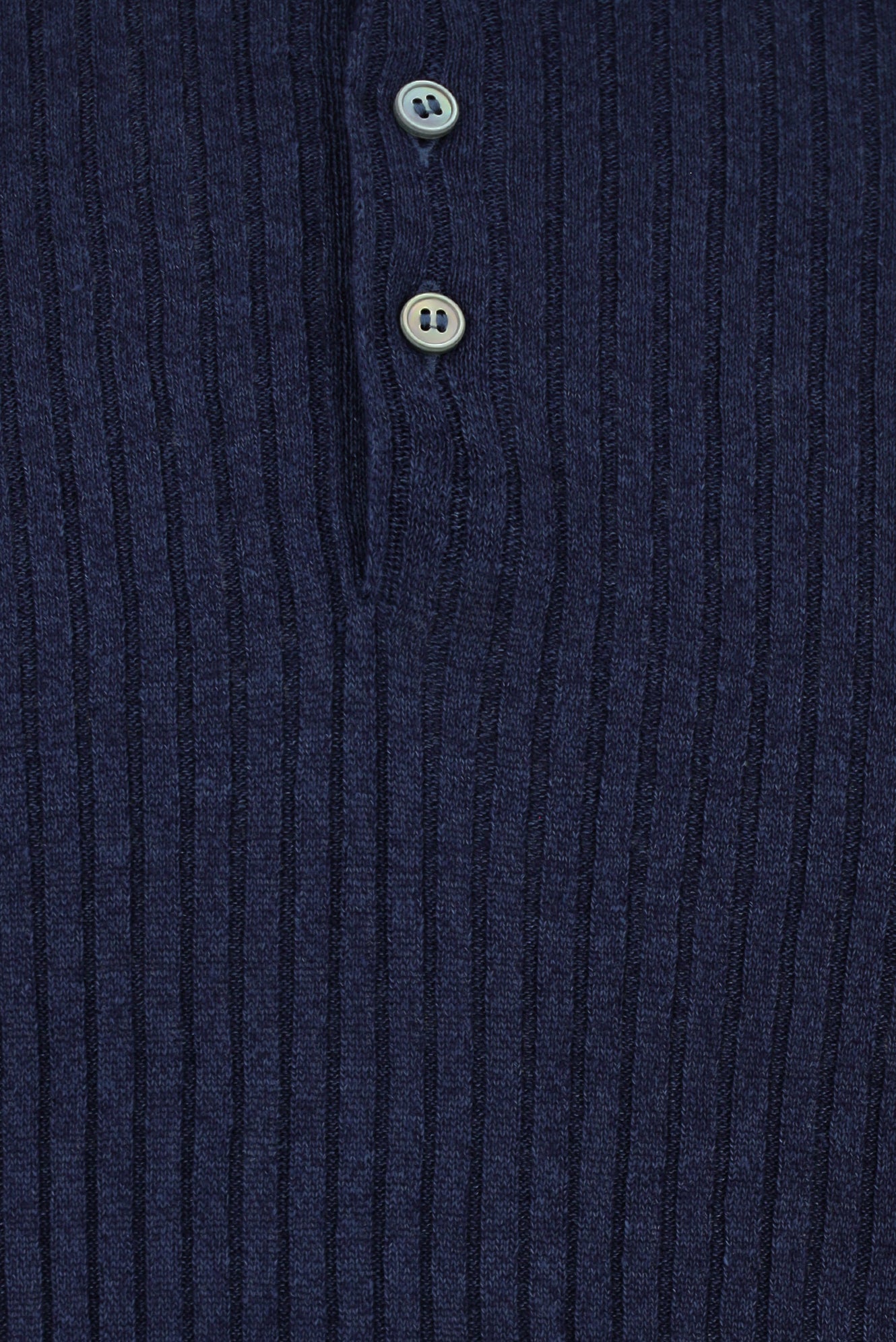 Tünd Dəniz Slim Fit Zolaqlı Pambıq Kətan İtalyan Örgü Polo Futbolka